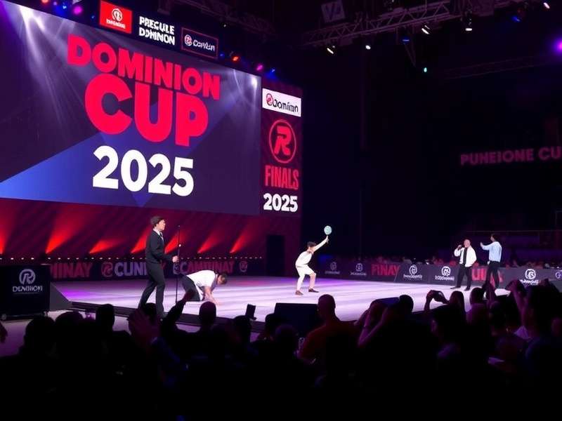 Pune Dominion Dominion Cup 2025 finals in Pune with players competing on stage and crowd cheering
